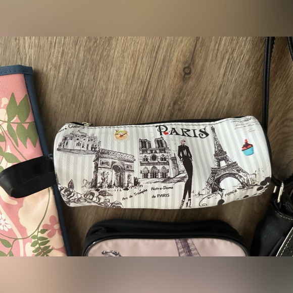 LOT OF 4 PARIS BAGS LANCÔME TOTE CROSSBODY MAKEUP BAG & MINi ALL GREAT Condition - Picture 4 of 8